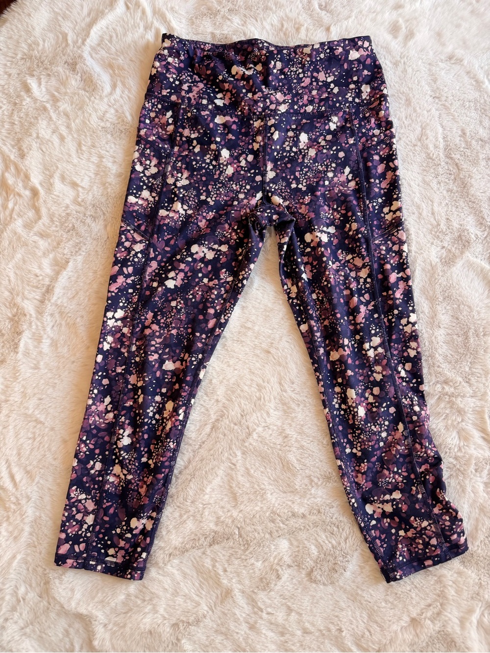 GAIAM Purple Splatter-Print leggings